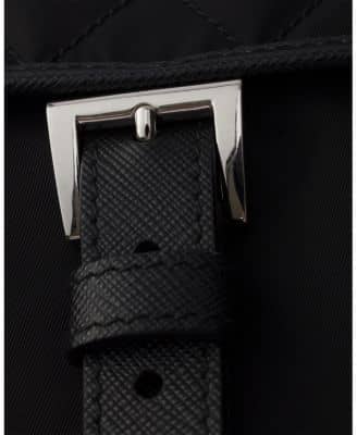Prada Trim Shoulder Bag Women's bags Medium Black Saffiano Leather Unspecified New
