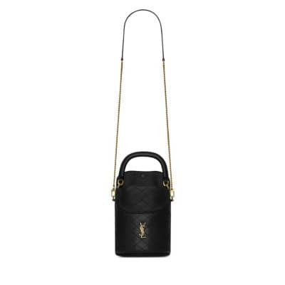 Saint Laurent Gaby Bucket Bag Women's bags Unspecified Black Lambskin Gold New