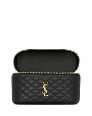 Saint Laurent Gaby Top Handle Women's bags Micro Black Lambskin Gold New
