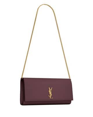 Saint Laurent Kate Clutch Women's bags Unspecified Dark Beige Grain De Poudre Gold New