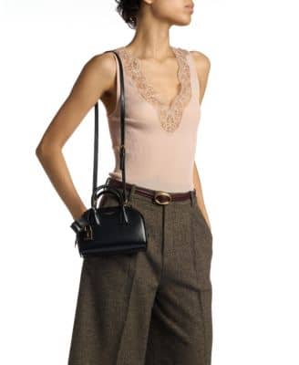 Saint Laurent Sac de Jour Top Handle Women's bags Nano Dark Beige Leather Silver New