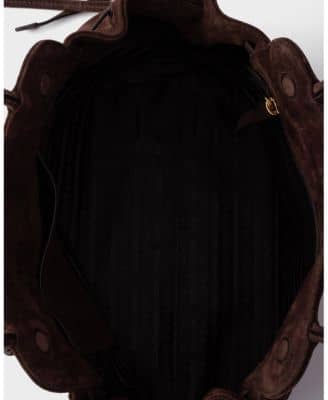 Prada Carry Women's bags Medium Brown Suede New