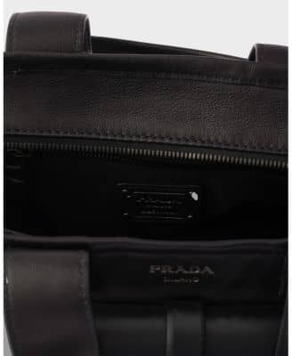 Prada Route Women's bags Large Tote Green Canvas And Leather New