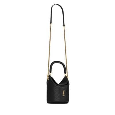 Saint Laurent Gaby Bucket Bag Women's bags Unspecified Black Lambskin Gold New