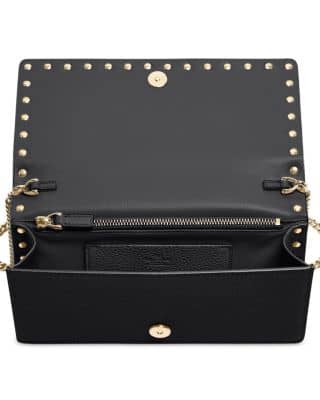 Valentino Garavani Rockstud Wallet on Chain (Rockstud Wallet with Chain) Women's bags Black New