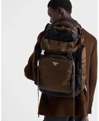 Prada Re-Nylon Backpack Women's bags Small Backpack Black Re-Nylon + Saffiano Leather New