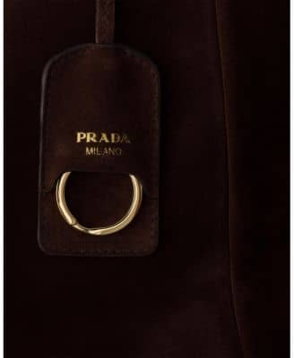 Prada Carry Women's bags Medium Brown Suede New