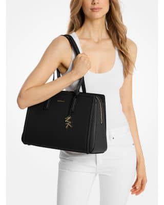 Michael Kors Laila Women's bags Black Leather Shoulder Bag Small New