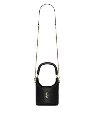 Saint Laurent Gaby Bucket Bag Women's bags Unspecified Black Lambskin Gold New