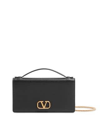 Valentino Garavani VLogo Signature Crossbody Women's bags Black Calfskin New