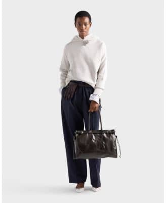 Prada Bonnie Women's bags Medium Black Calfskin New