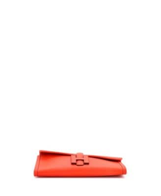 Hermès Jige Clutch Women's bags Elan 29 Orange H Swift New