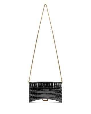 Balenciaga Hourglass Crossbody Women's bags Unspecified Black Crocodile New