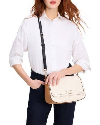 Kate Spade Hudson Women's bags Parchment Pebbled Leather Convertible Crossbody Unspecified New