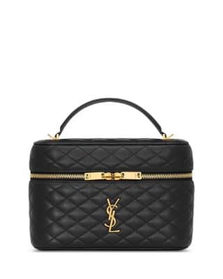 Saint Laurent Gaby Top Handle Women's bags Micro Black Lambskin Gold New