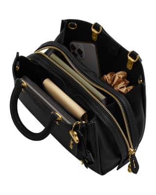 Coach Rogue Shoulder Bag Women's bags Black Glovetanned Pebble Leather New