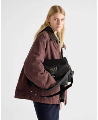 Prada Explore Shoulder Bag Women's bags Small Black Re-Nylon New