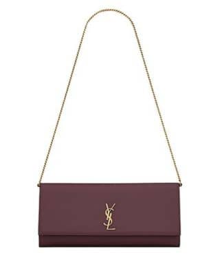 Saint Laurent Kate Clutch Women's bags Unspecified Dark Beige Grain De Poudre Gold New