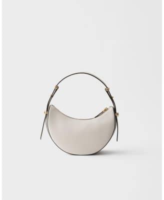 Prada Arqué Shoulder Bag Women's bags Small White Leather New