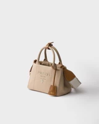 Prada Jardinière Tote Women's bags Mini Black Canvas (Cotton Canvas) New