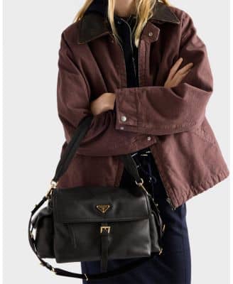 Prada Explore Shoulder Bag Women's bags Small Black Re-Nylon New