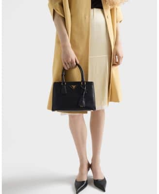 Prada Galleria Women's bags Mini Vanilla Saffiano Leather New