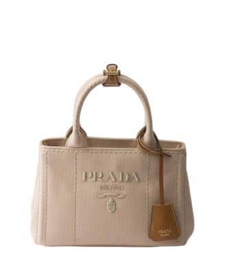 Prada Jardinière Women's bags Large Blue Canvas (Cotton Canvas) New