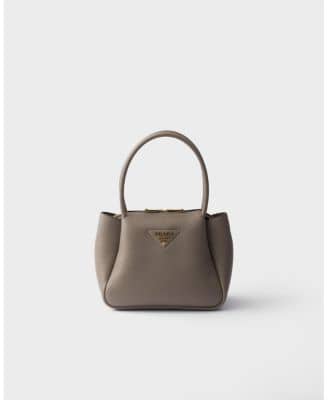Prada Liaison Women's bags Small Clay Grey Vit.daino Soft New