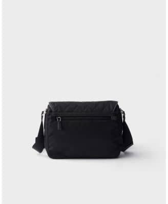 Prada Trim Shoulder Bag Women's bags Medium Black Saffiano Leather Unspecified New