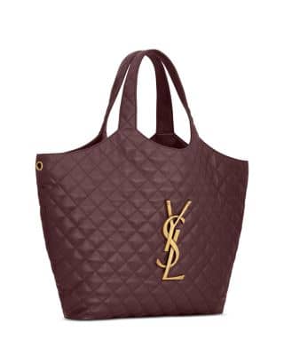 Saint Laurent Icare Tote Women's bags Medium Rouge Legion Quilted Aged Gold New
