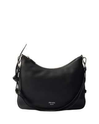 Prada Fold Women's bags Large Black Leather New
