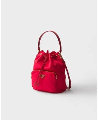 Prada Duet Bucket Bag Women's bags Black Nylon New
