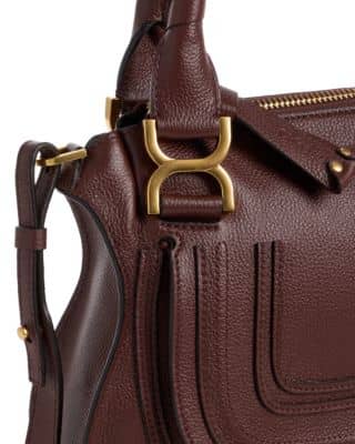 Chloé Marcie Top Handle Women's bags Hazelnut Brown Leather New