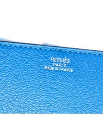 Hermès Médor Clutch Women's bags Bleu Nuit Chevre Mysore Palladium New