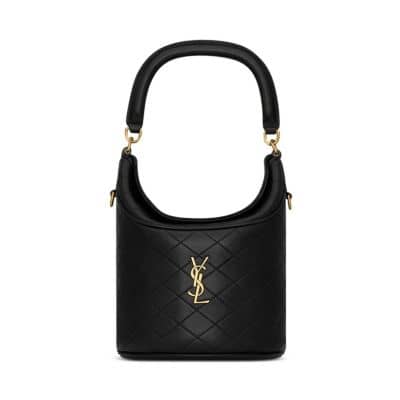 Saint Laurent Gaby Bucket Bag Women's bags Unspecified Black Lambskin Gold New
