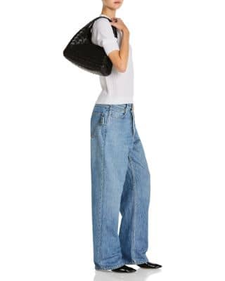 Bottega Veneta Campana Shoulder Bag Women's bags Small Pale Blue Intrecciato New