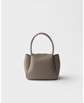 Prada Liaison Women's bags Small Clay Grey Vit.daino Soft New