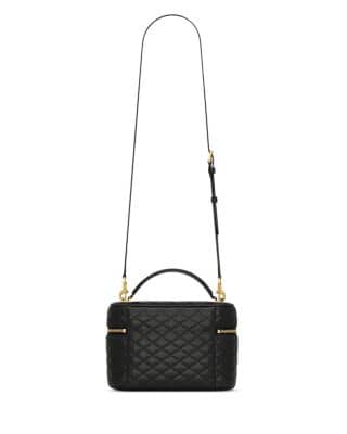 Saint Laurent Gaby Top Handle Women's bags Micro Black Lambskin Gold New