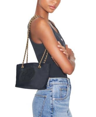Tory Burch Ella Bucket Bag Women's bags Small Black Recycled Nylon New