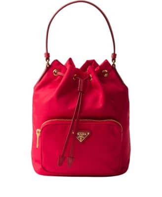 Prada Duet Bucket Bag Women's bags Black Nylon New