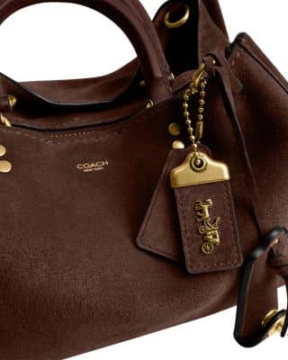 Coach Rogue Women's bags Satchel 25 Black Glovetanned Pebble Leather New