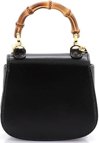 Gucci Bamboo 1947 Top Handle Women's bags Super Mini Black Leather New