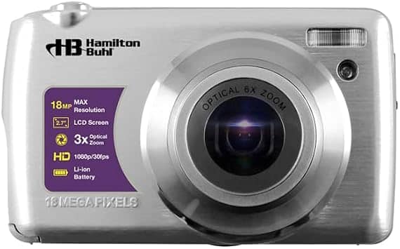 HamiltonBuhl Vivid Pro - 18 MP, 8x Optical Zoom Lens Digital Cameras Red New Body Only