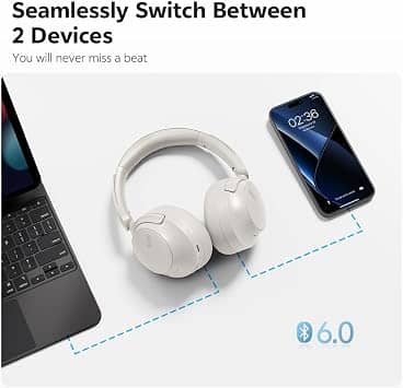 QCY H3S Headphones & Earbuds White New