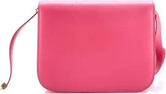 Celine Classic Box Shoulder Bag Women's bags Medium Pink Smooth Leather New