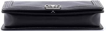 Chanel Boy Clutch Women's bags Small Black Calfskin New