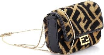 Fendi Baguette Crossbody Women's bags Nano Unspecified Embroidered Canvas New