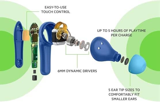 Belkin SOUNDFORM NANO Headphones & Earbuds Blue New