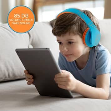 PowerLocus P2 Kids Headphones & Earbuds Blue New