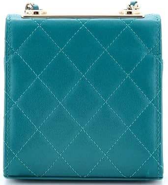 Chanel Trendy CC Clutch Women's bags Small Green Lambskin Gold New